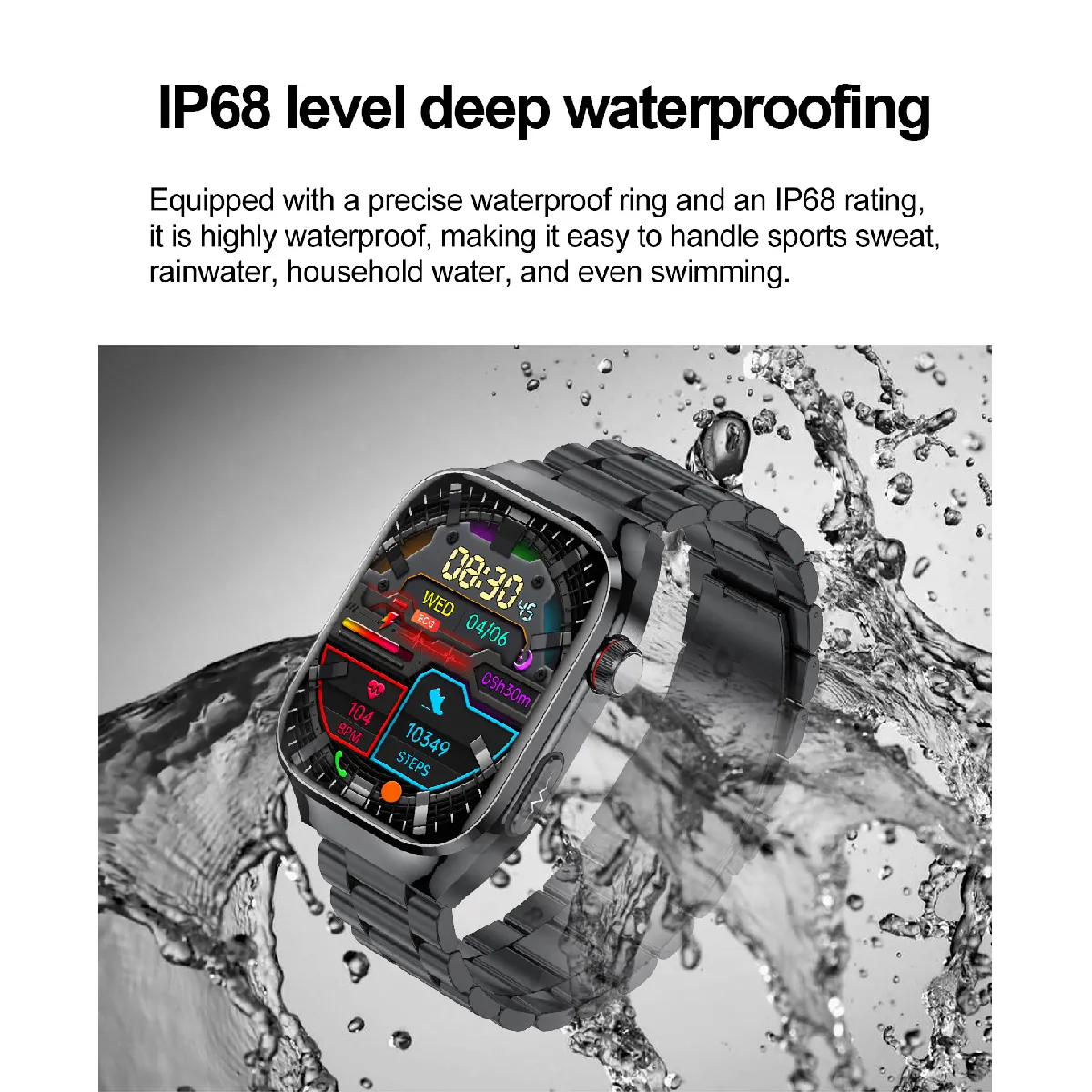 INF Montre intelligente ECG Montre connectée Rue du Commerce