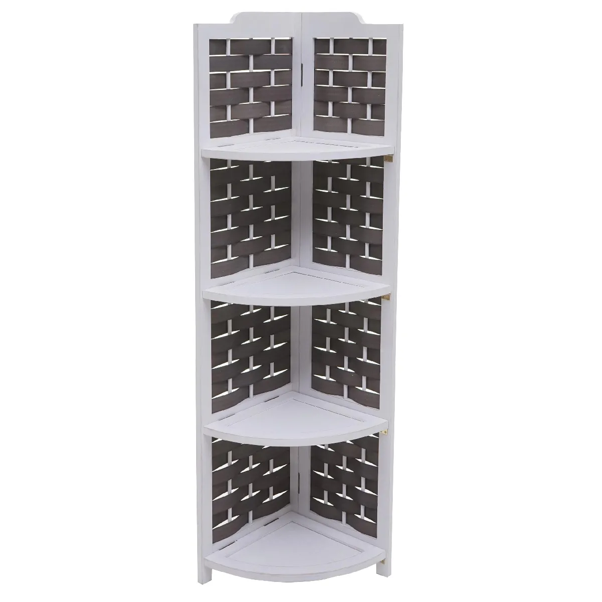 Decoshop26 Étagère d'angle - Blanc