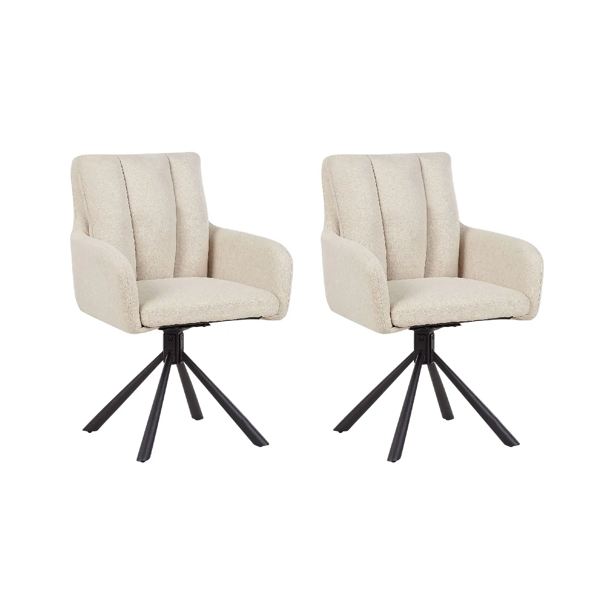 BELIANI Lot de 2 chaises Sardoal Beige