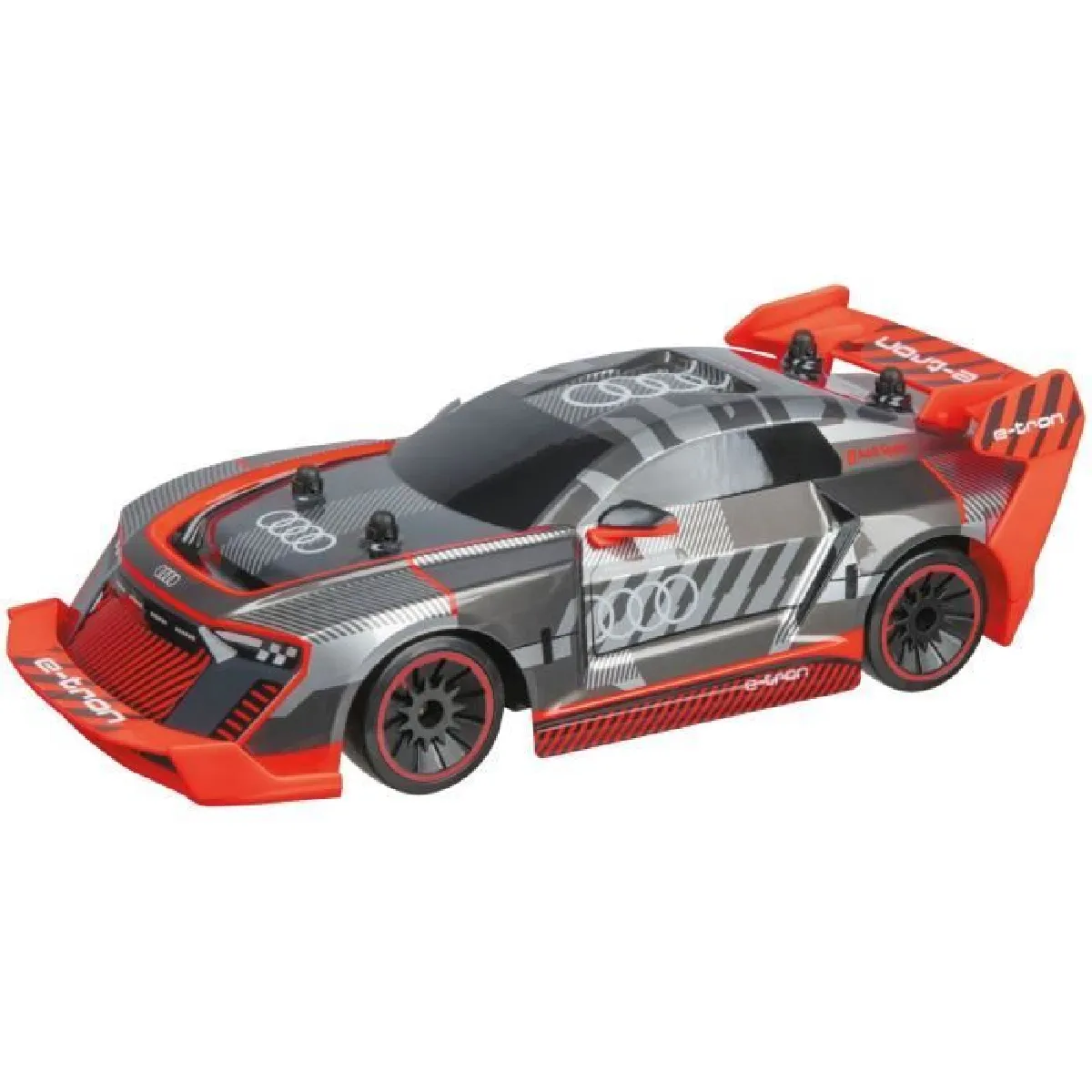 Mondo Gris/Rouge Voiture Télécommandée - Motors - Audi S1 E-Tron - Echelle 1:10