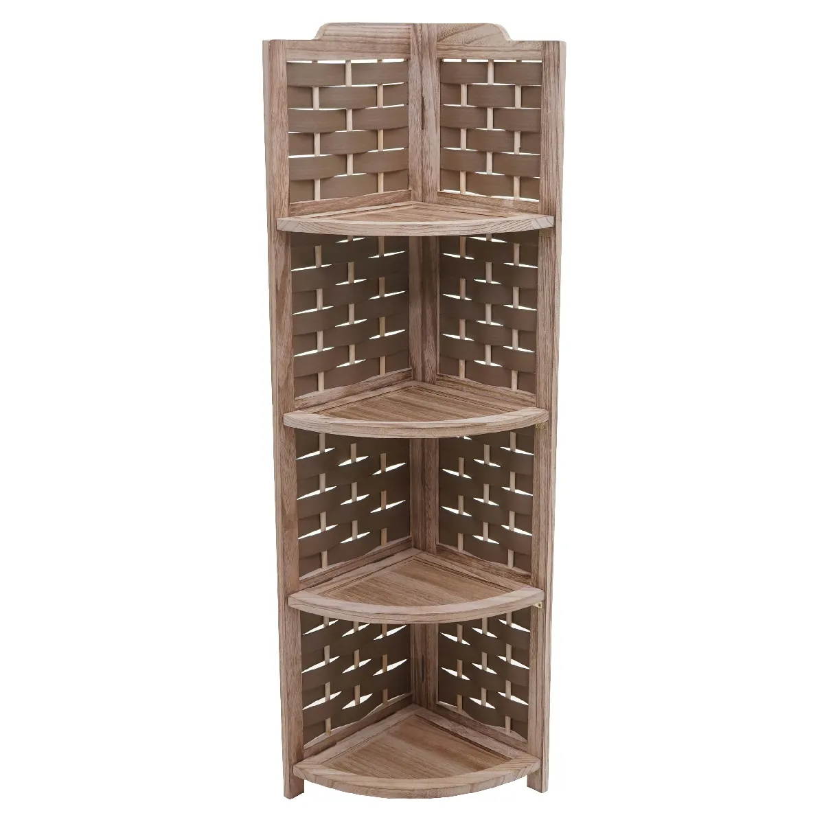 Decoshop26 Étagère d'angle pliable - Marron