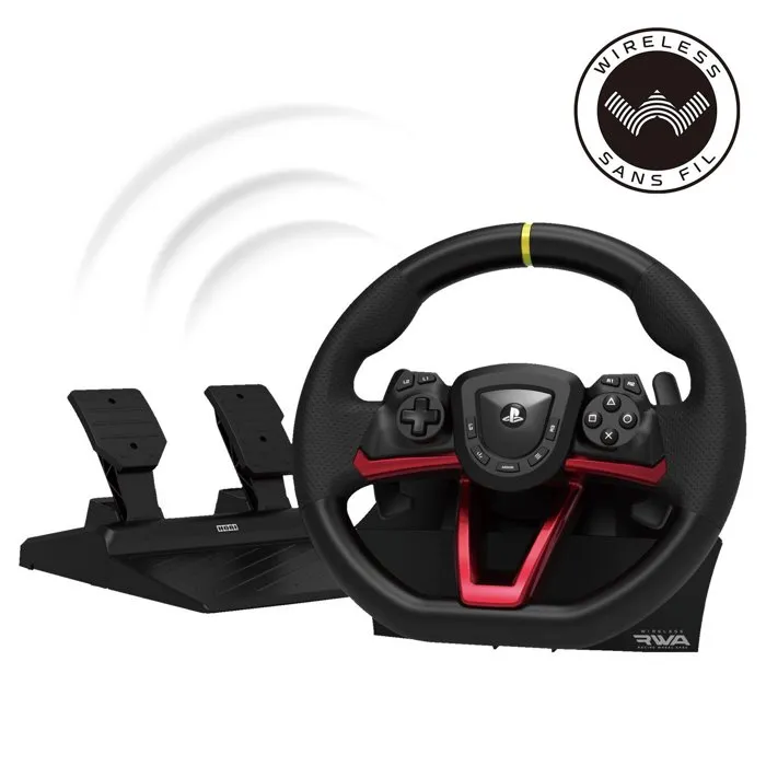 Hori Noir/Rouge Volant De Course Sans Fil Apex Pour Ps5 Ps4 Pc Et - Image 5