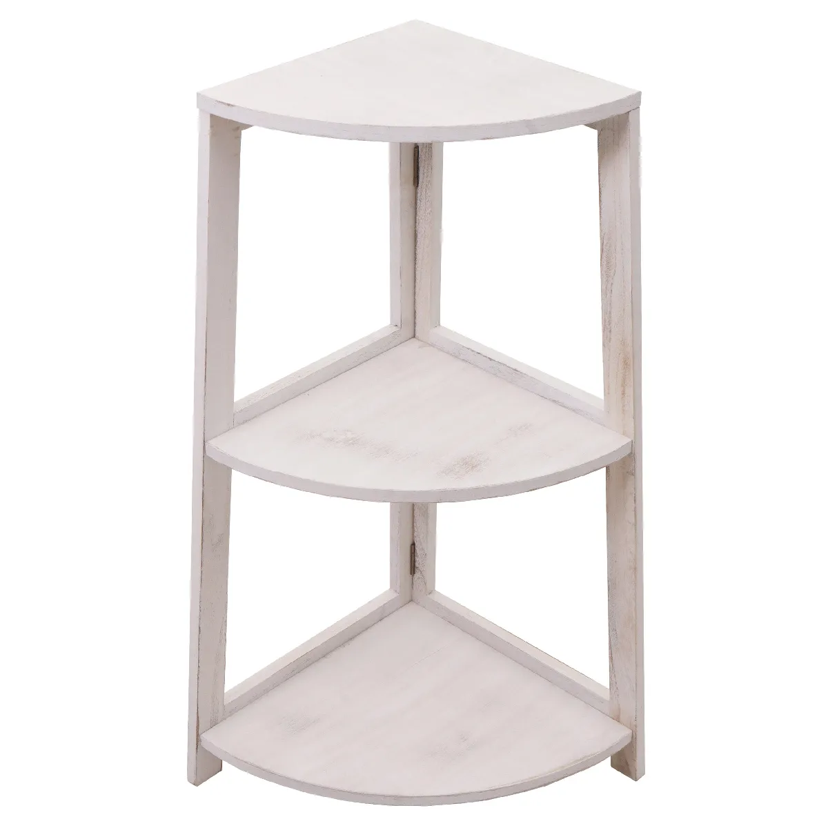 Decoshop26 Étagère d'angle - Blanc Decoshop26 Étagère d'angle - Blanc