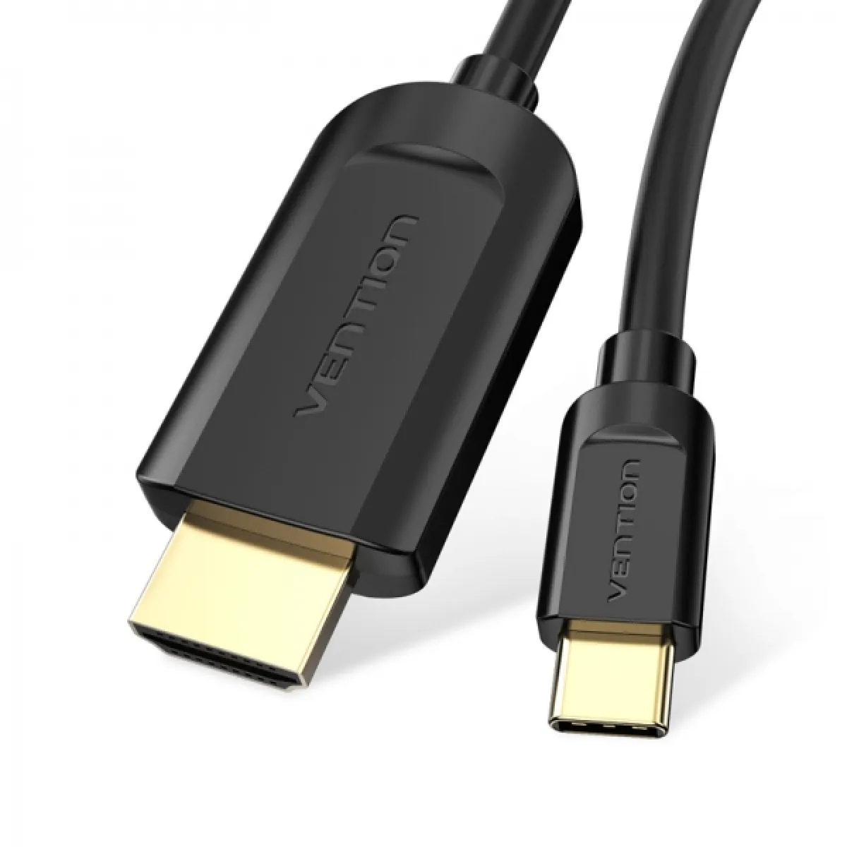 Câble HDMI Vention CGUBF USB-C vers HDMI 4K@30Hz 1m Triple Blindage Noir - Image 2