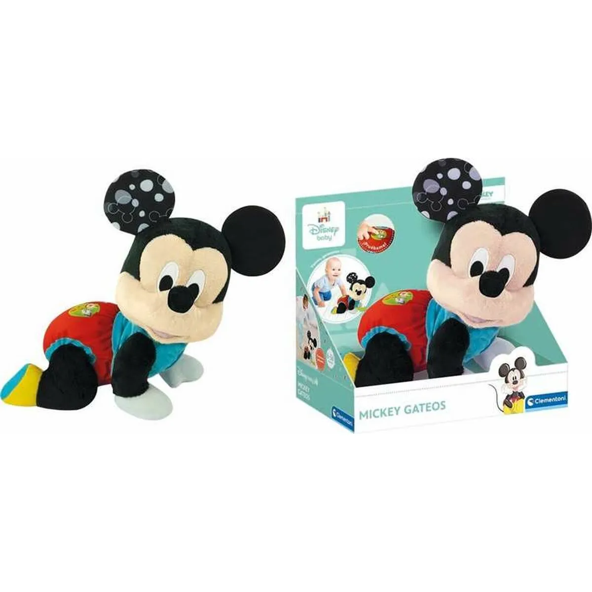 Clementoni Baby Mickey Gateos 55573 Peluche Interactive pour bébés avec laquelle Elle fera Ses Premiers Pas Enseigne Les Chiffres et Les Sons d'animaux à partir de fabriquée en Italie - vue 6