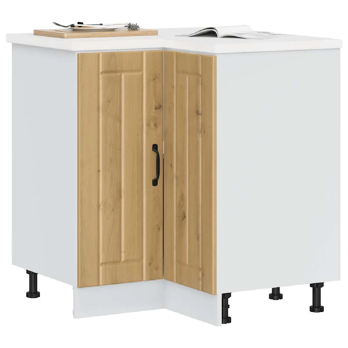 vidaXL Armoire d'angle Lucca - Chêne artisanal