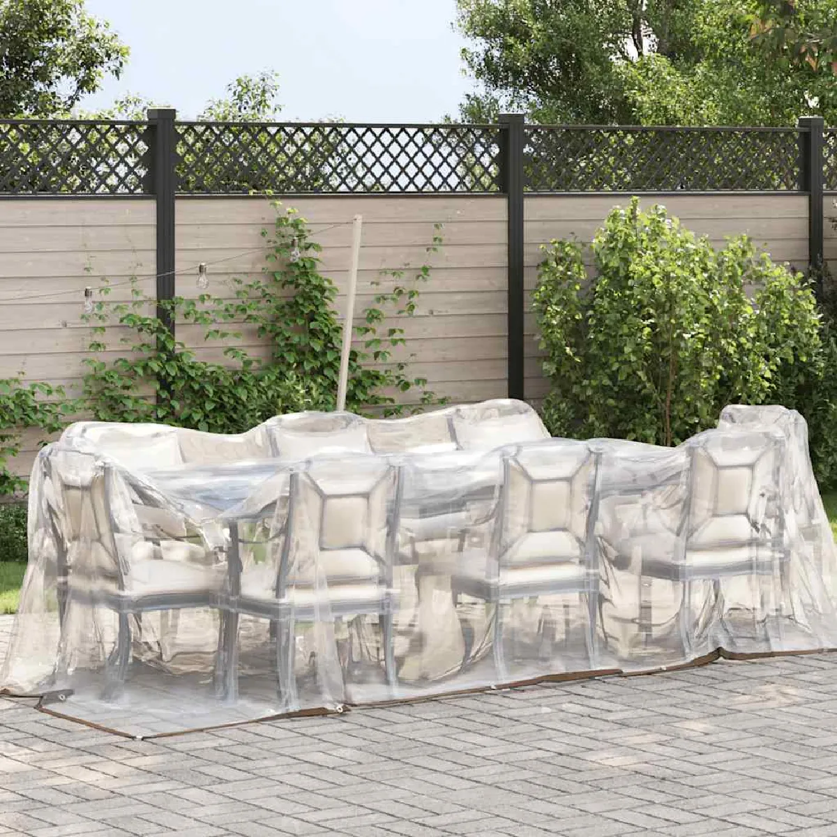 Vidaxl Claire Bâche Transparente Avec Oillets 2X5 M Polyéthylène, Bâche 4018550 - Image 2