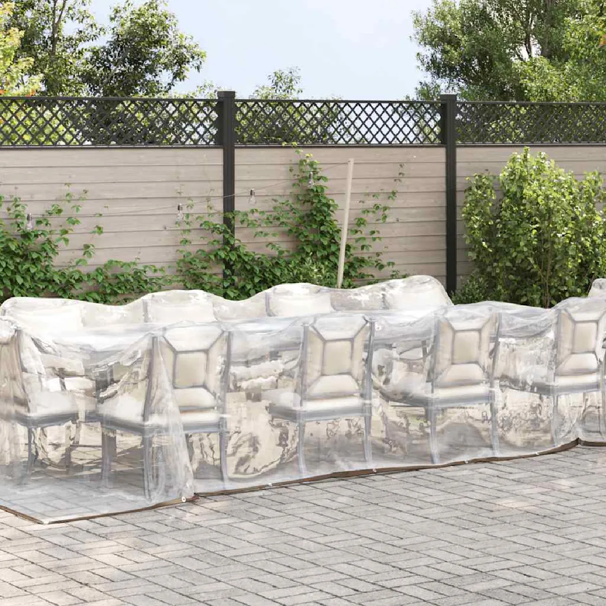 Vidaxl Claire Bâche Transparente Avec Oillets 3X12 M Polyéthylène, Bâche 4018561 - Image 2