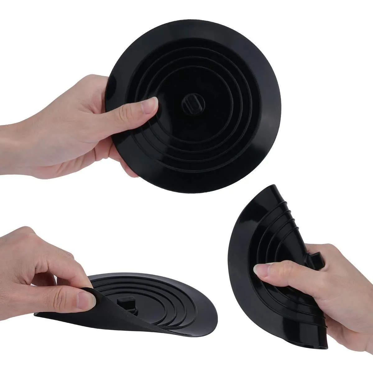 Protection Anti-éclaboussures En Silicone Pour évier – 49x5x8,5 Cm, Noir, Lavable Au Lave-vaisselle