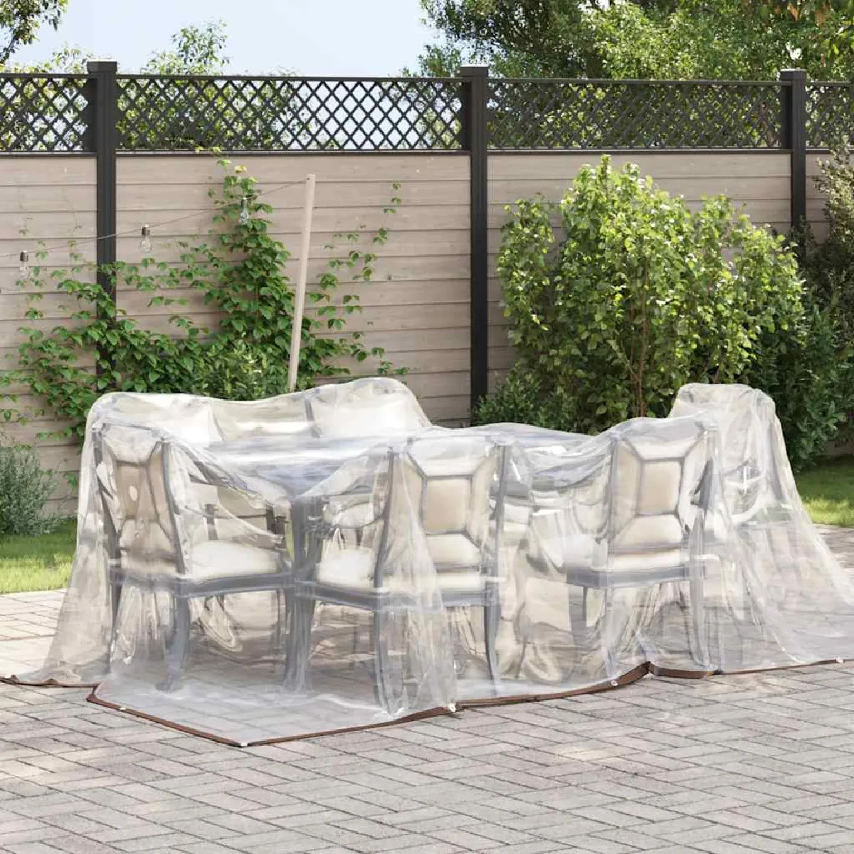 Non Communiqué Multicolore Vidaxl Bâche Transparente Avec Œillets 3X4 M Polyéthylène, Bâche Claire 4018556 - Image 3