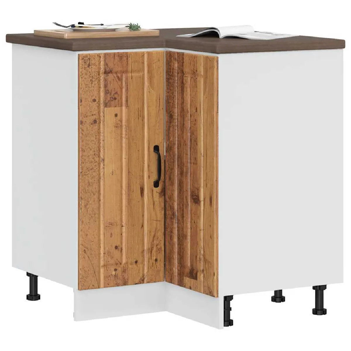 vidaXL Armoire d'angle Lucca vieux bois