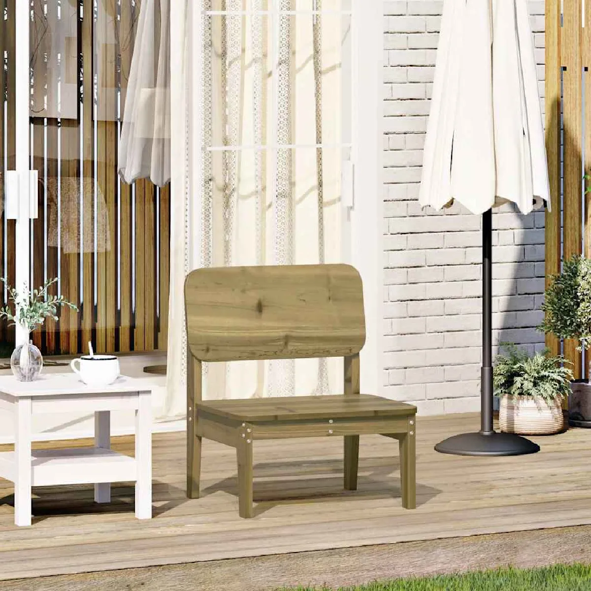 vidaXL Chaise Jardin Bois de Pin Imprégné