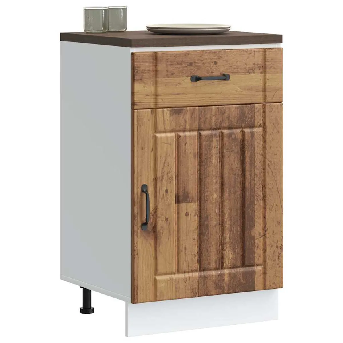 vidaXL Armoire Cuisine Lucca Vieux Bois