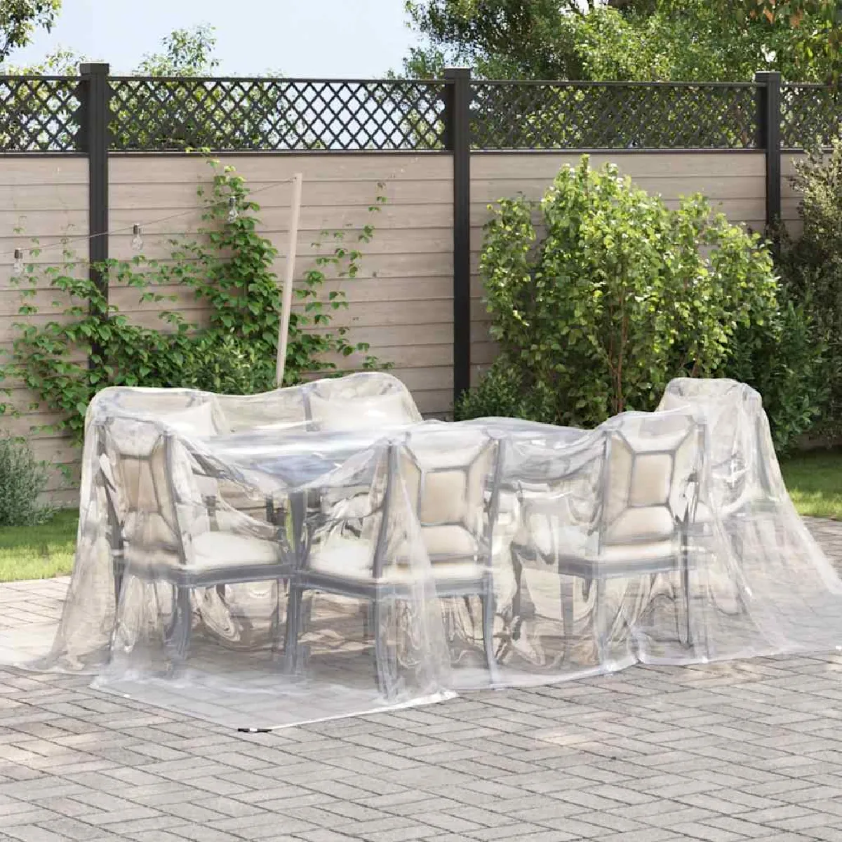 Vidaxl Claire Bâche Transparente Avec Oillets 3X5 M Polyéthylène, Bâche 4018513 - Image 2