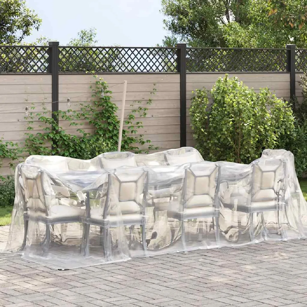 Vidaxl Claire Bâche Transparente Avec Oillets 2X4 M Polyéthylène, Bâche 4018505 - Image 2