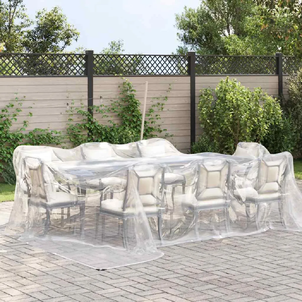 Non Communiqué Transparent Vidaxl Salon De Jardin Polyethylene - Image 3