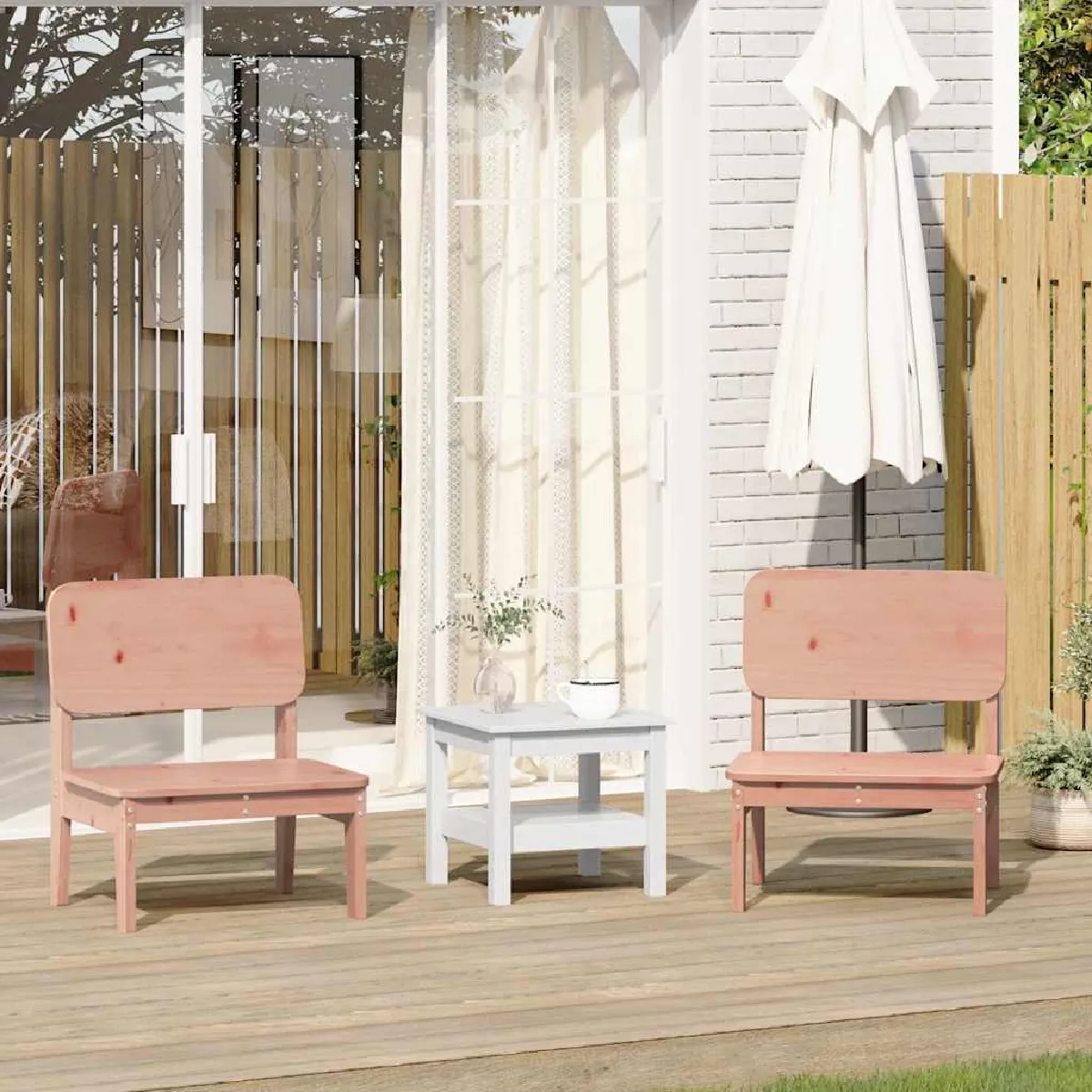 Vidaxl Chaises De Jardin 2 Pcs - Bois De Douglas