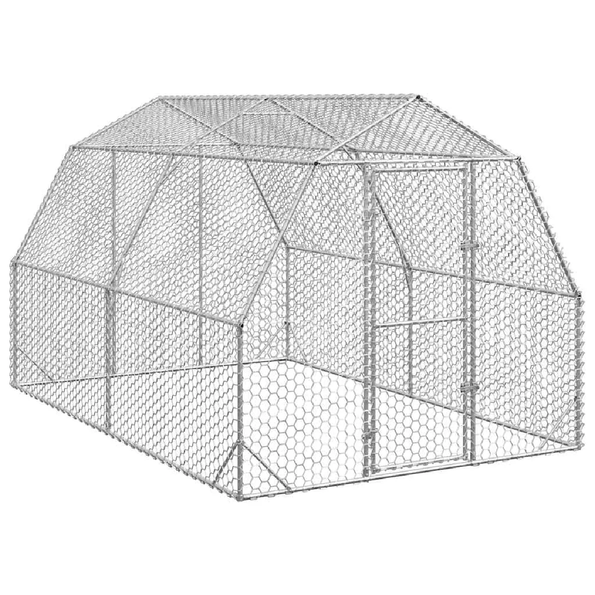vidaXL Poulailler en acier galvanisé 2.5x4x2.25 - vue 2
