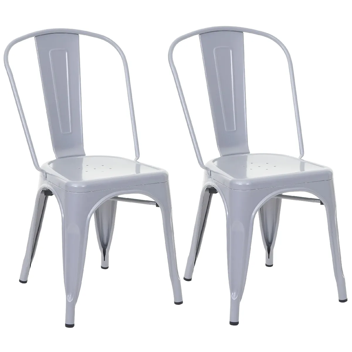 Decoshop26 Chaises Métal