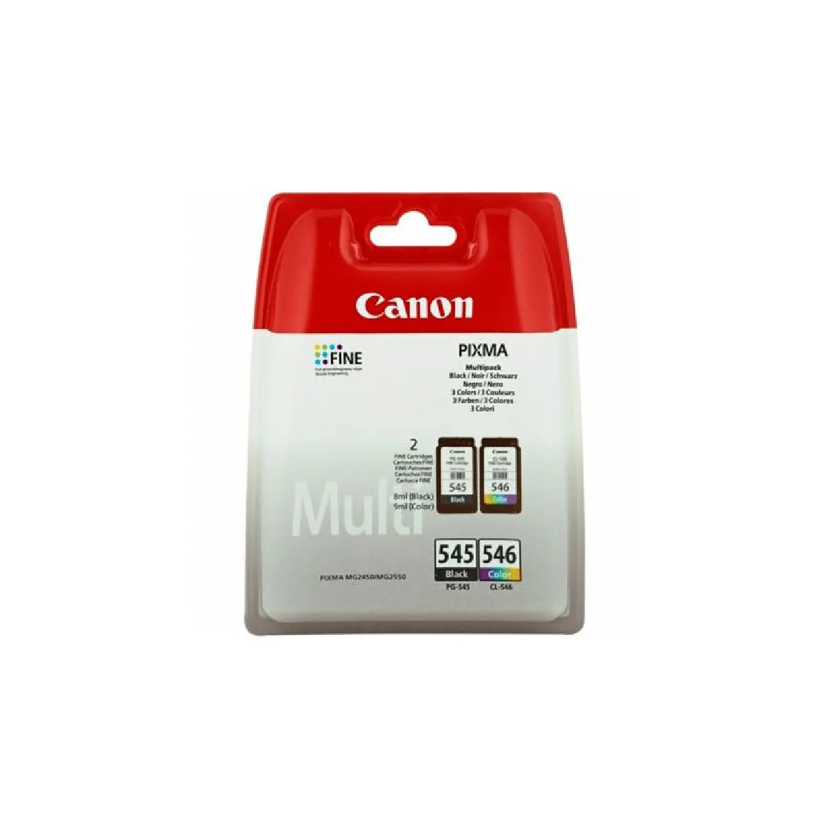 Pack De 2 Cartouches + Couleur + Papier Photo Canon Pg 545 / Cl 546 Canon