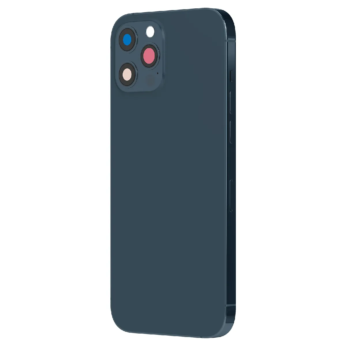 Avizar Bleu Clappio Châssis Iphone 12 Pro Avec Vitre Arrière De Remplacement Roi
