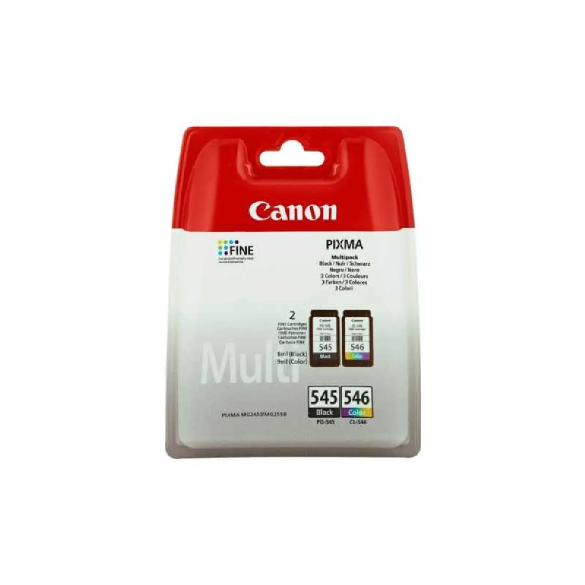 Pack De 2 Cartouches + Couleur + Papier Photo Canon Pg 545 / Cl 546 Canon