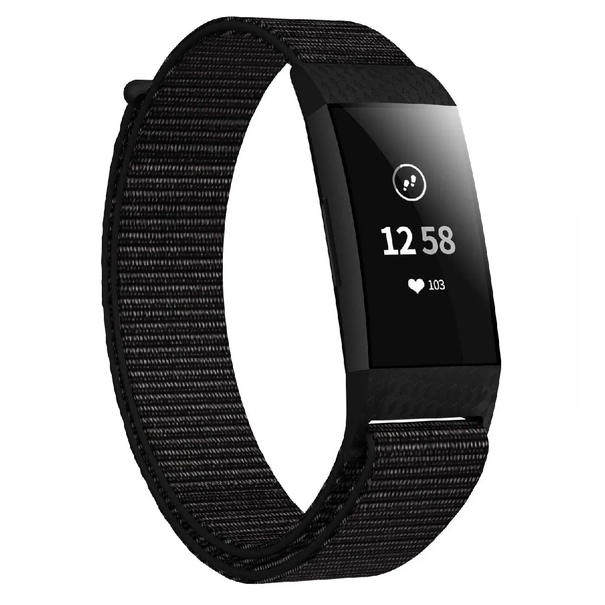 Inf Noir Bracelet En Nylon Pour Fitbit Charge 3