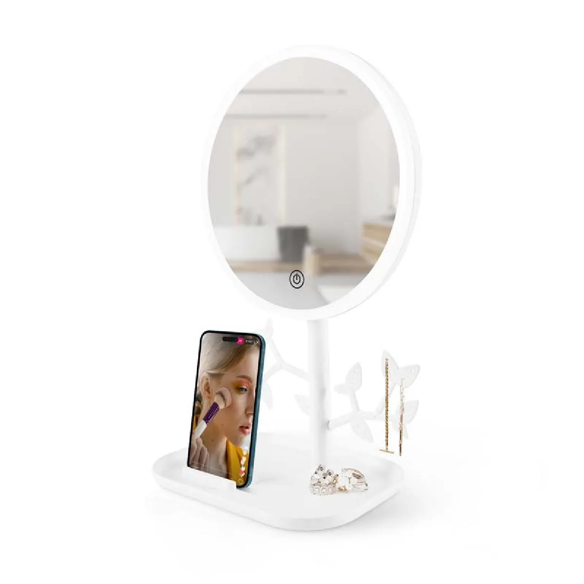 Yoghi Blanc Miroir De Salle De Bain Lumineux