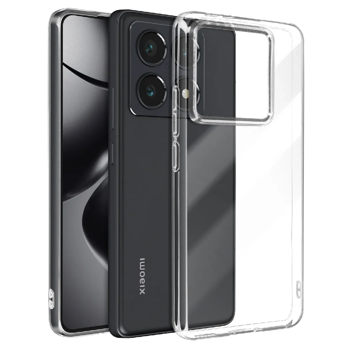 Mayaxess Coque Pour Xiaomi 14T Pro Silicone Souple Transparent