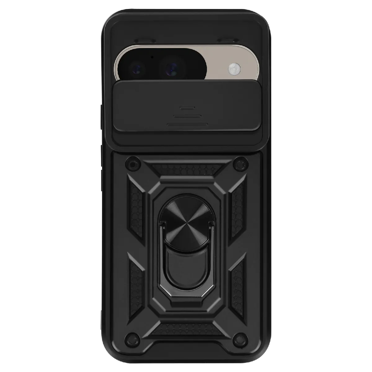 Mayaxess - Coque pour Google Pixel 9 et 9 Pro - Bague Support - Cache Caméra - Noir - Image 2