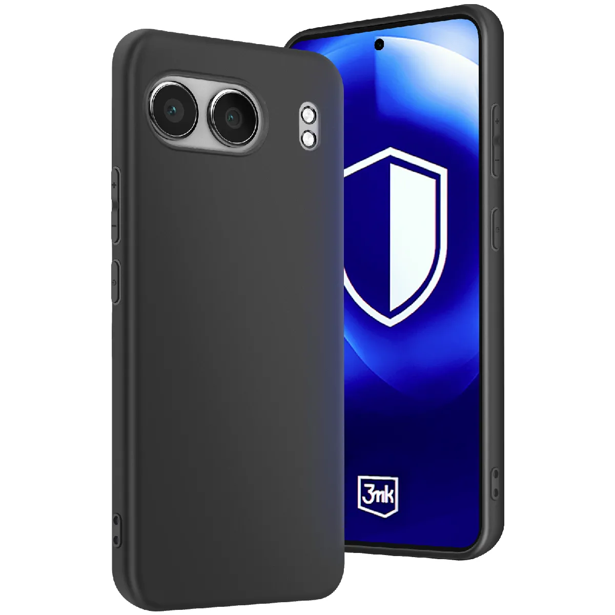 3Mk Noir Coque Pour Oneplus Nord 4 Antichoc Souple Mat