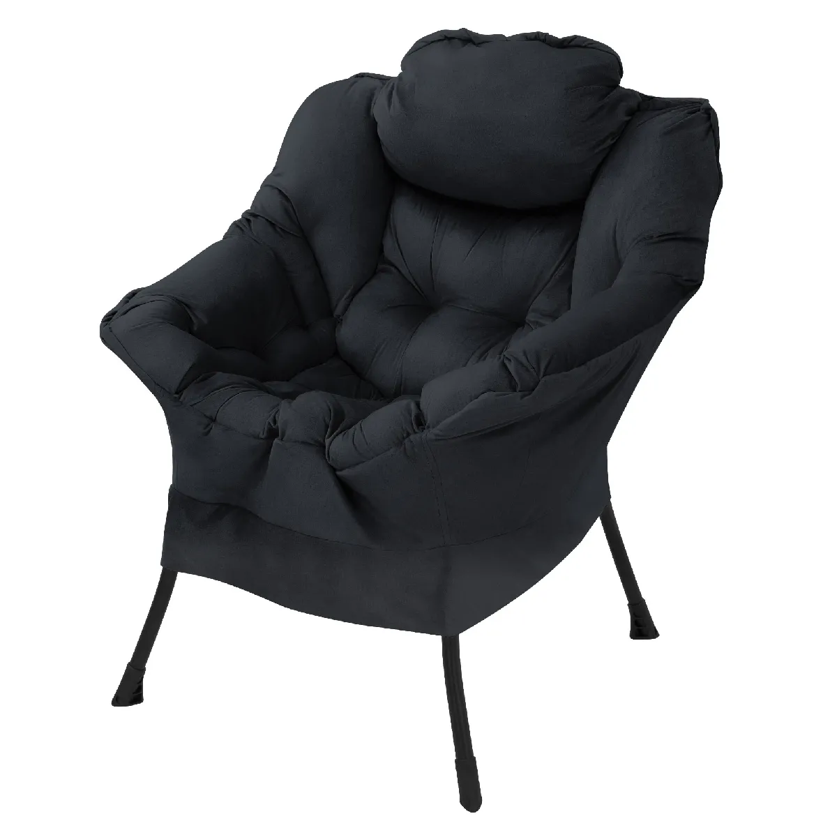 Ml-design Fauteuil à oreilles - Noir