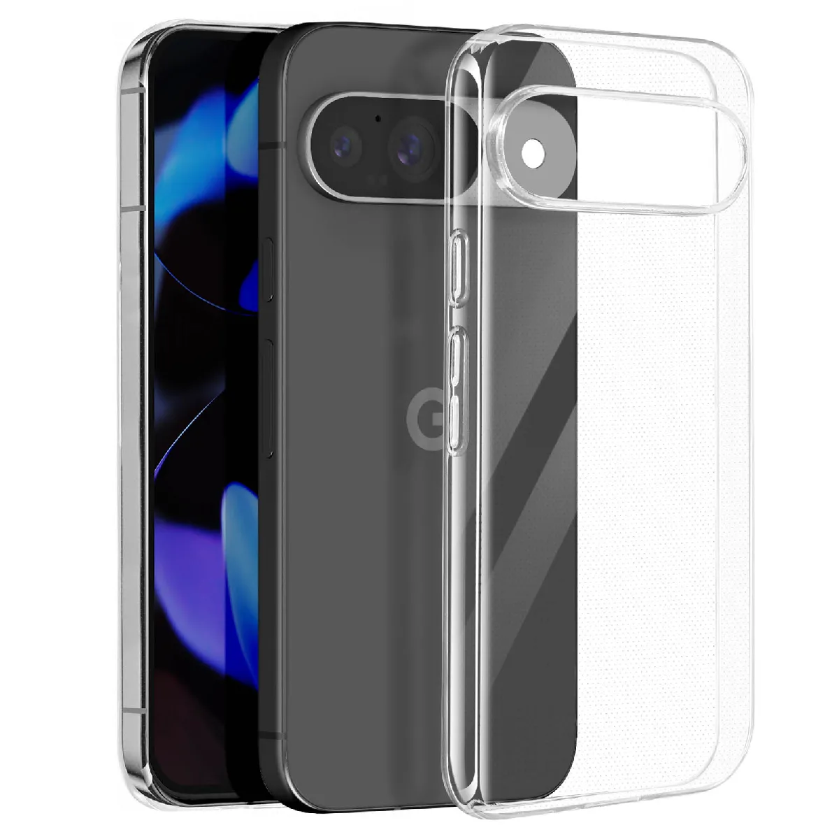 Mayaxess Coque Pour Google Pixel 9 Et 9 Pro Silicone Souple Transparent