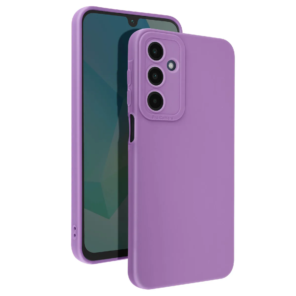 Avizar Violet Coque Pour Samsung Galaxy A16 Silicone Mat Bloc Caméra Protégé