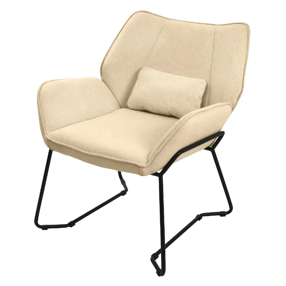 Ml-design Fauteuil lounge en lin - Sable