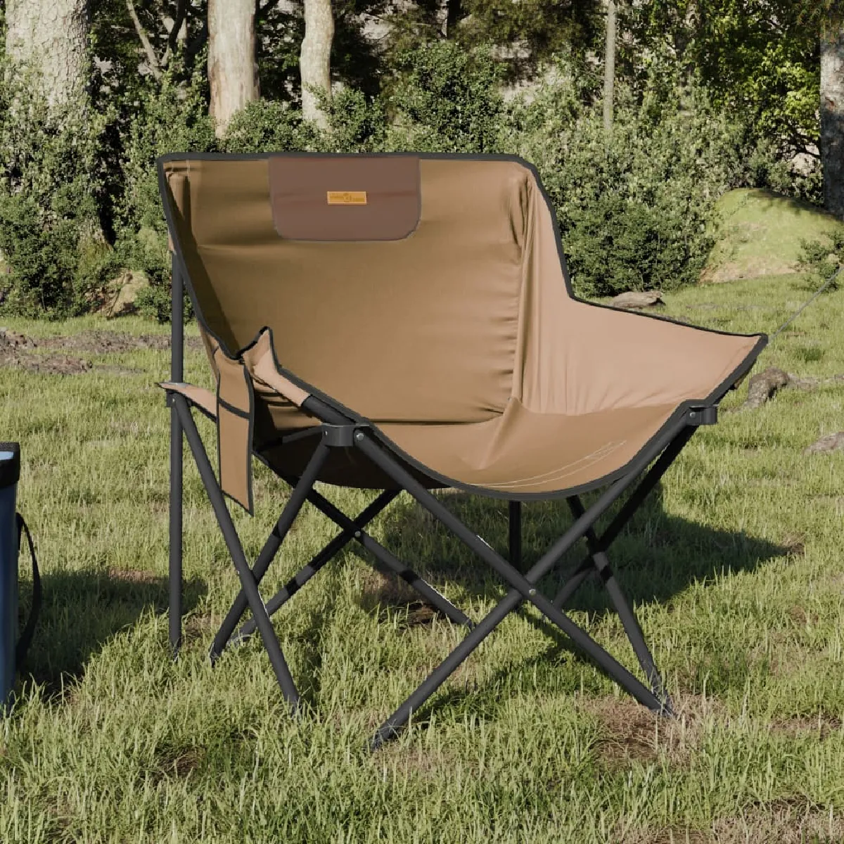 vidaXL Chaise de camping avec poche pliable lot de 2 - vue 2