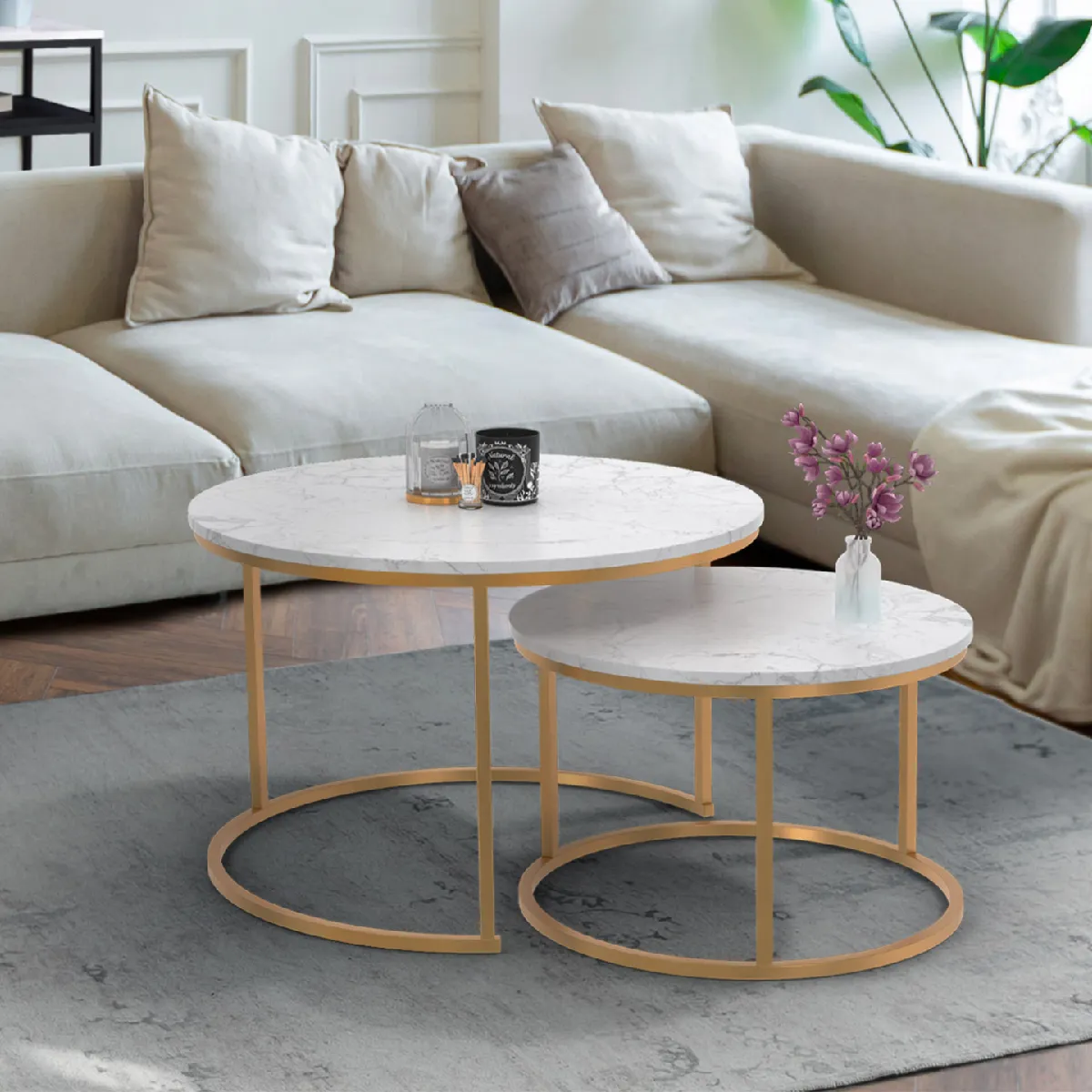 Meilleurs prix pour MARKET Lot 2 Tables Bassines ALASKA Rondes