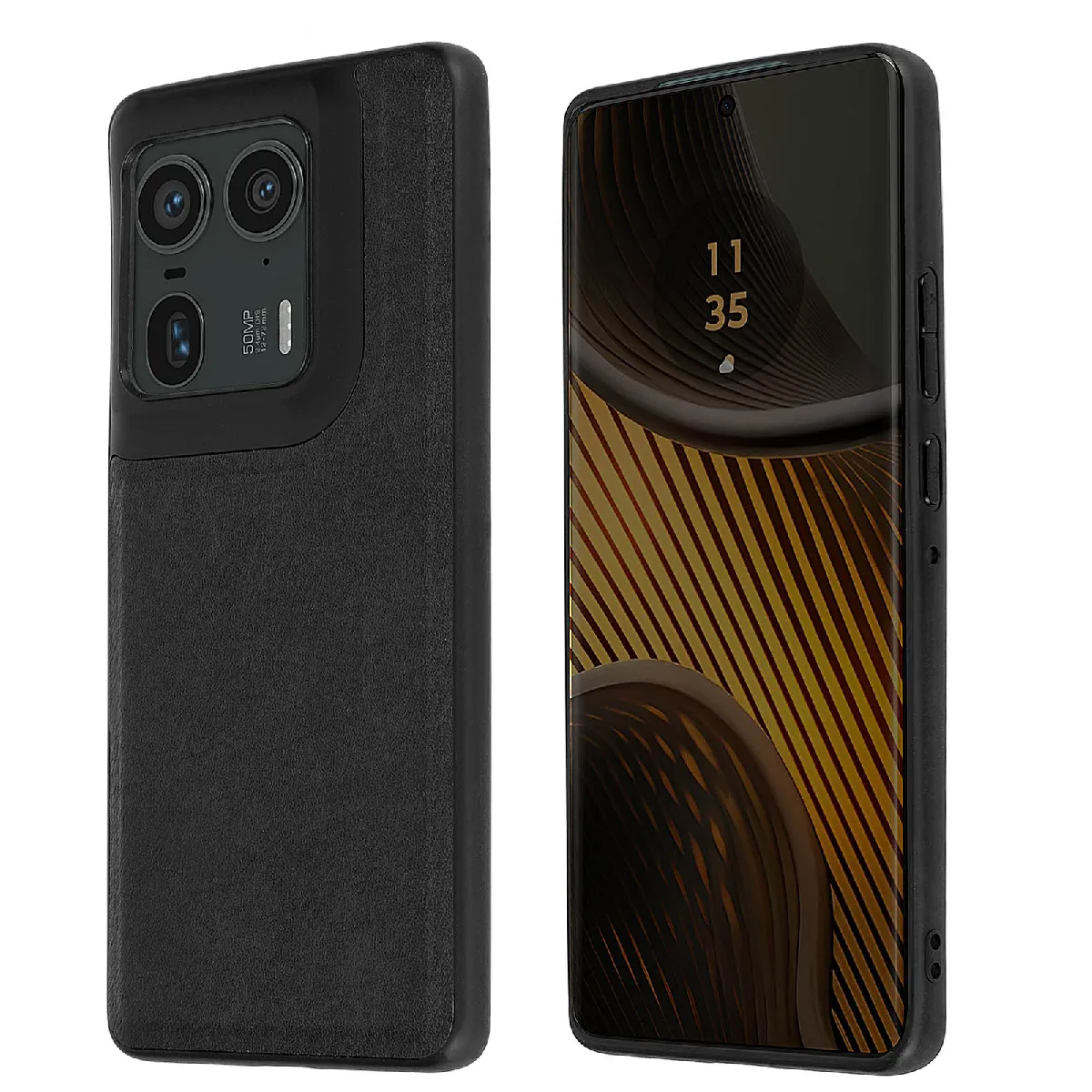 Avizar Noir Coque Pour Motorola Edge 50 Ultra 5G Antichoc Design Vintage