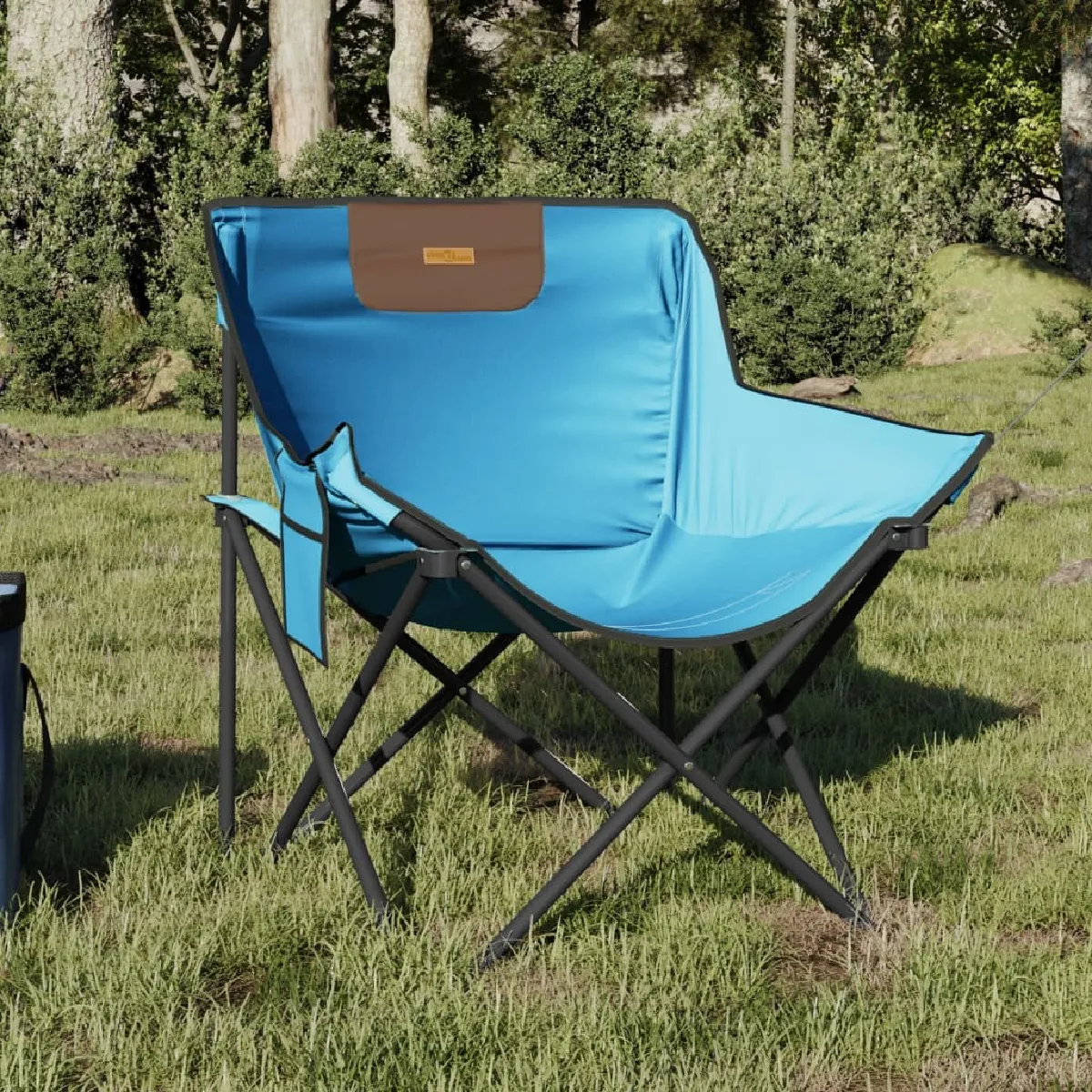 vidaXL Chaise de camping avec poche pliable lot de 2 - vue 4