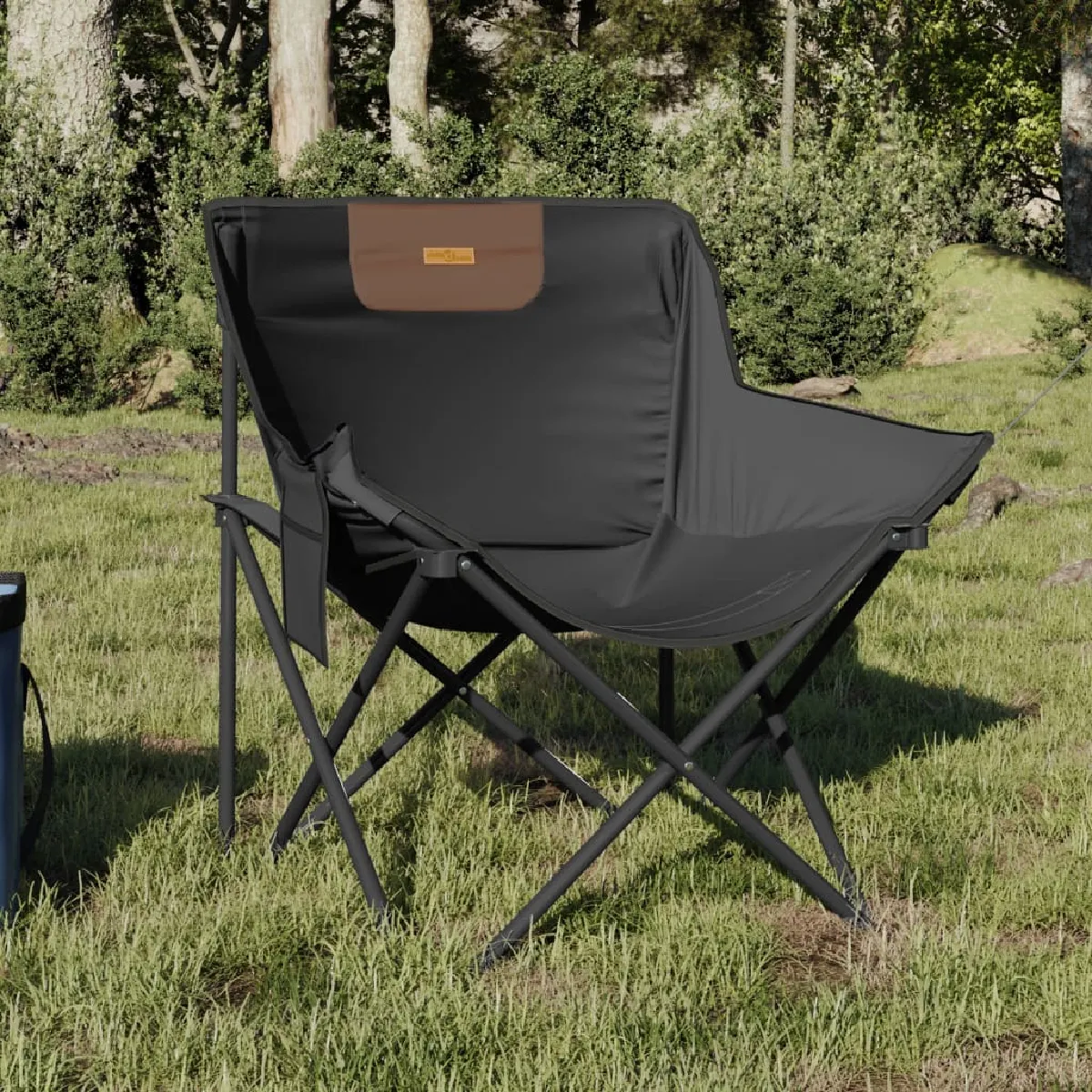 vidaXL Chaise de camping avec poche pliable lot de 2 - vue 3