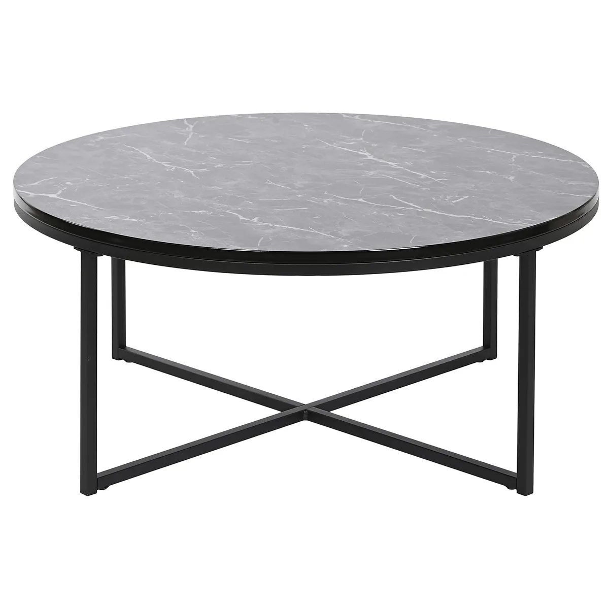 Pegane Table Basse Ronde - Noir