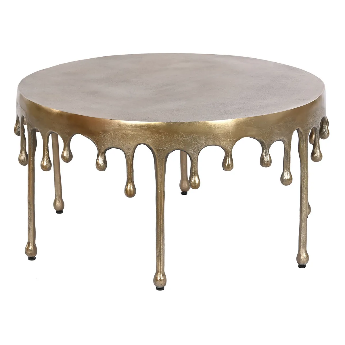 Comparer les prix de Pegane Table basse aluminium doré