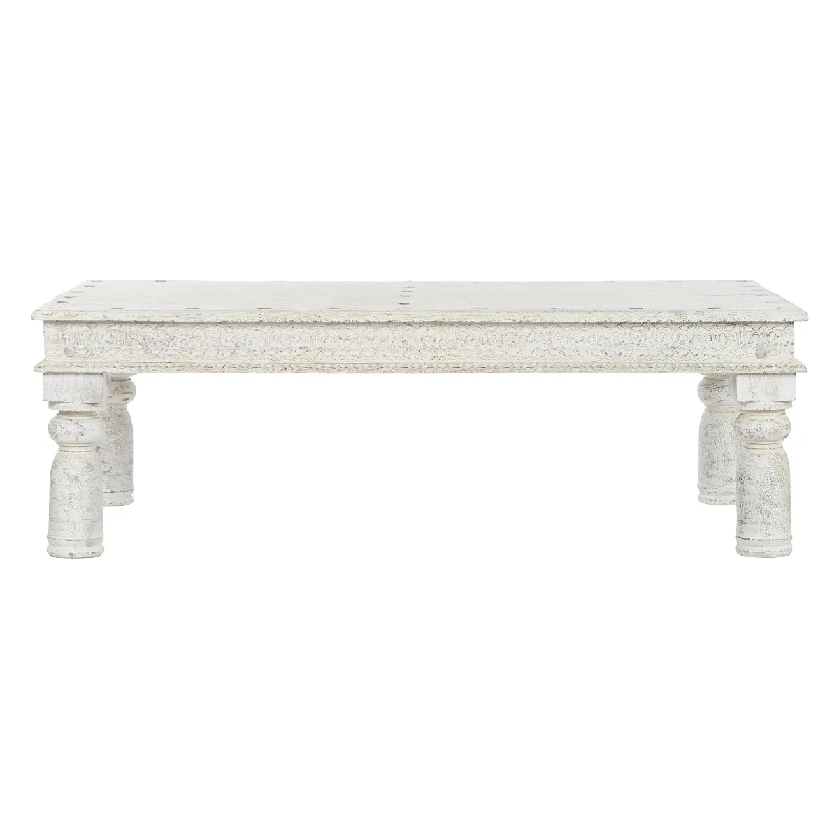 Comparer les prix de Pegane Table basse Sculpté Blanc