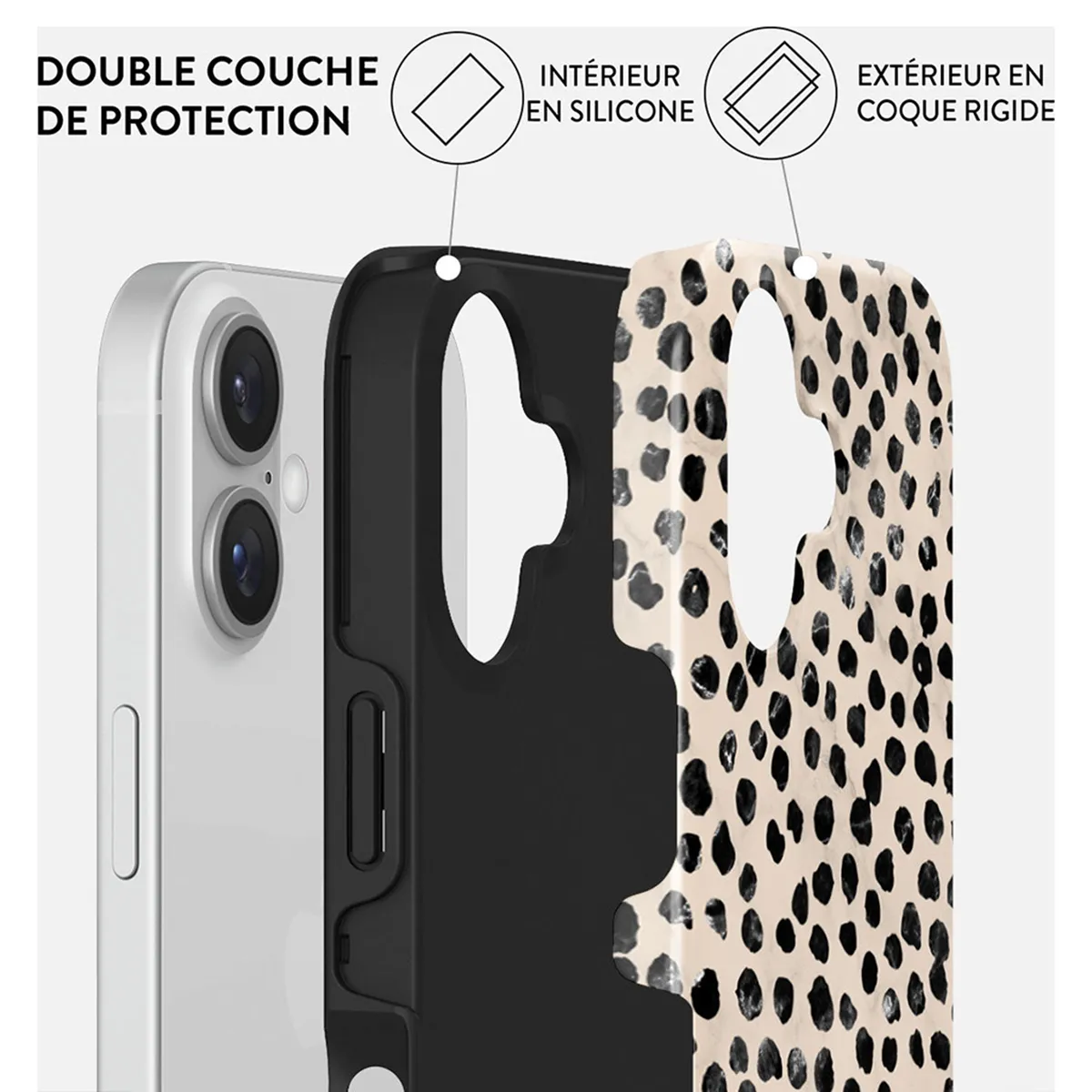 Coque BURGA pour iPhone 15 Plus MagSafe Almond Latte