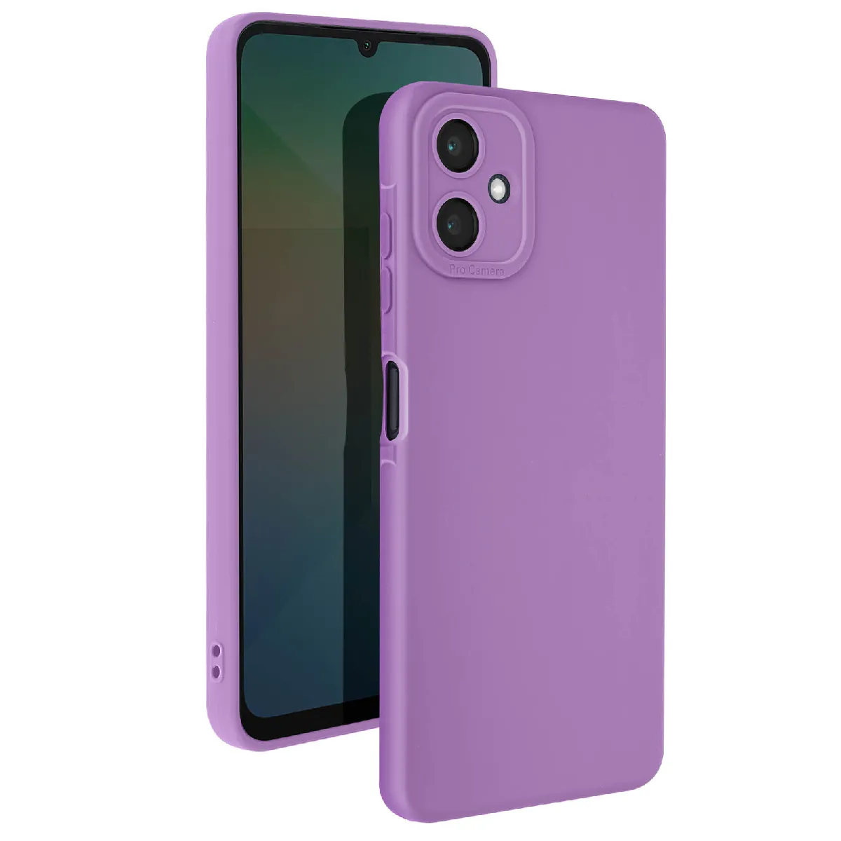 Avizar Violet Coque Pour Samsung Galaxy A06 Silicone Mat Bloc Caméra Protégé