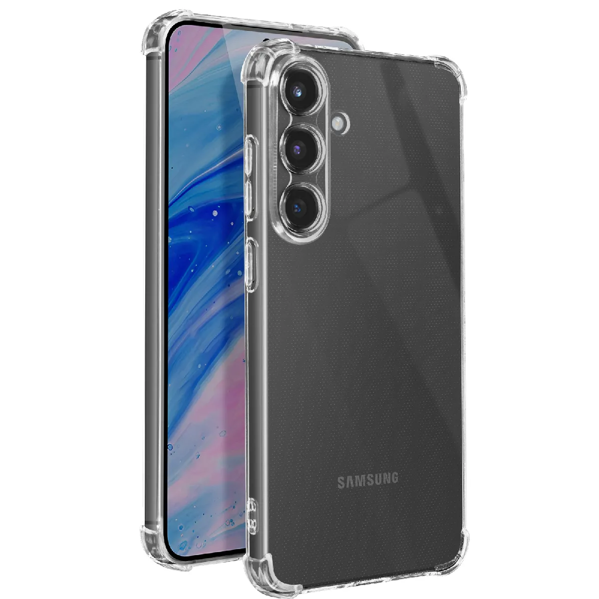 Avizar Coque Pour Samsung Galaxy S25 Antichoc Flexible Coins Renforcés Transparent