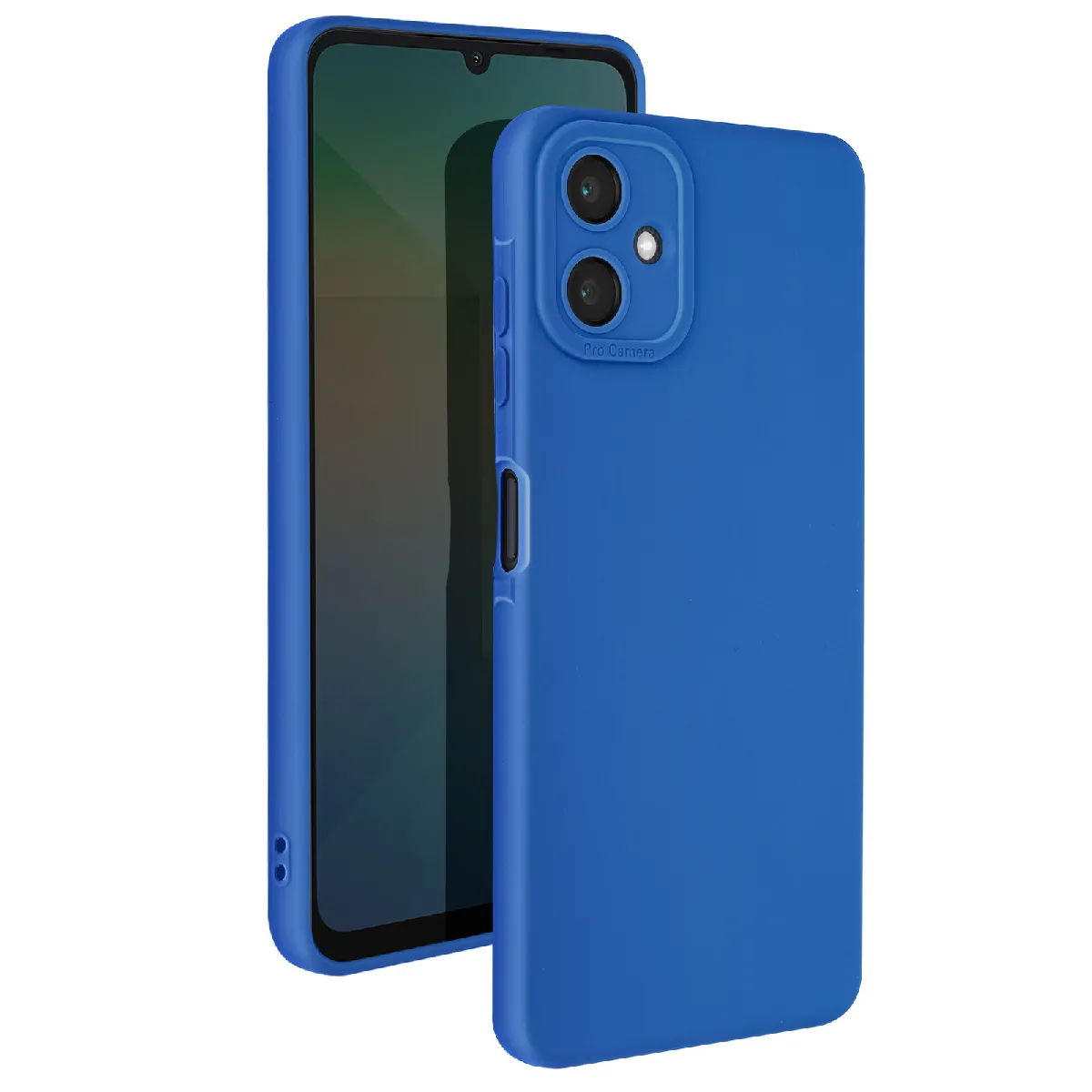 Avizar Bleu Coque Pour Samsung Galaxy A06 Silicone Mat Bloc Caméra Protégé