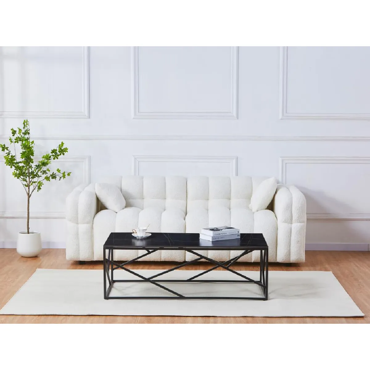 Meilleurs prix pour Pascal Morabito Table basse Melrone marbre noir