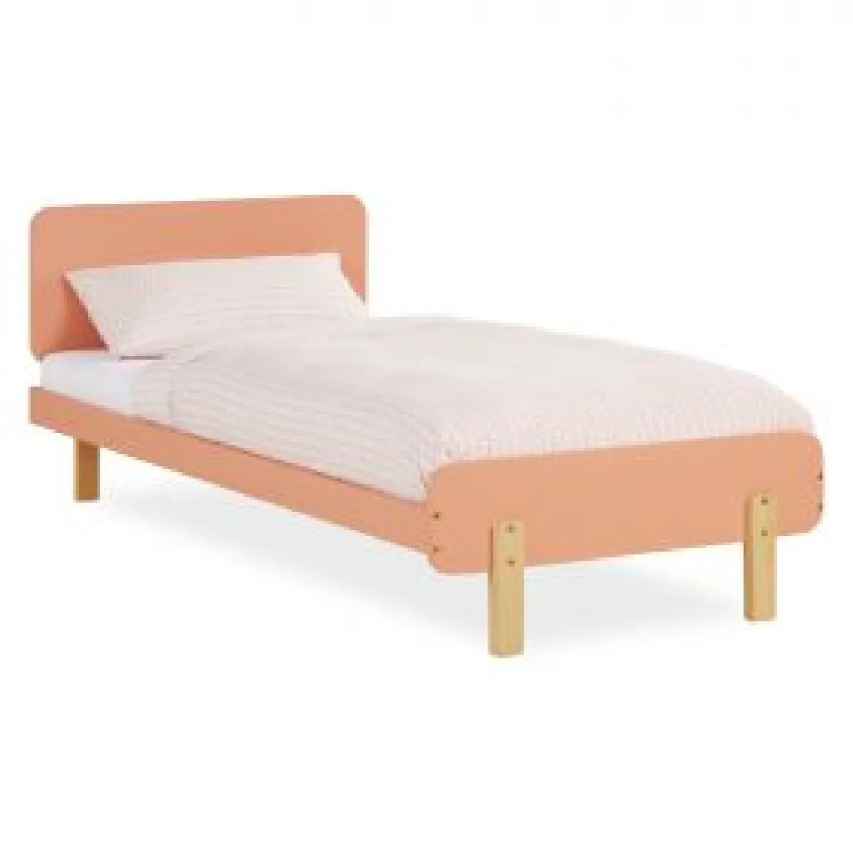 Homestyle4U lit enfant 90x200 cm - Rouge terracotta