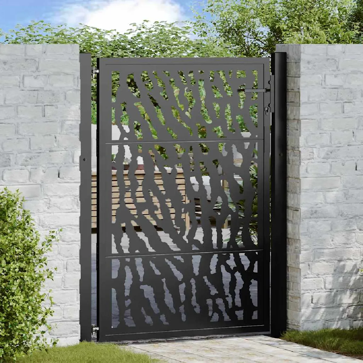 VIDAXL Portail de jardin acier - vue 8